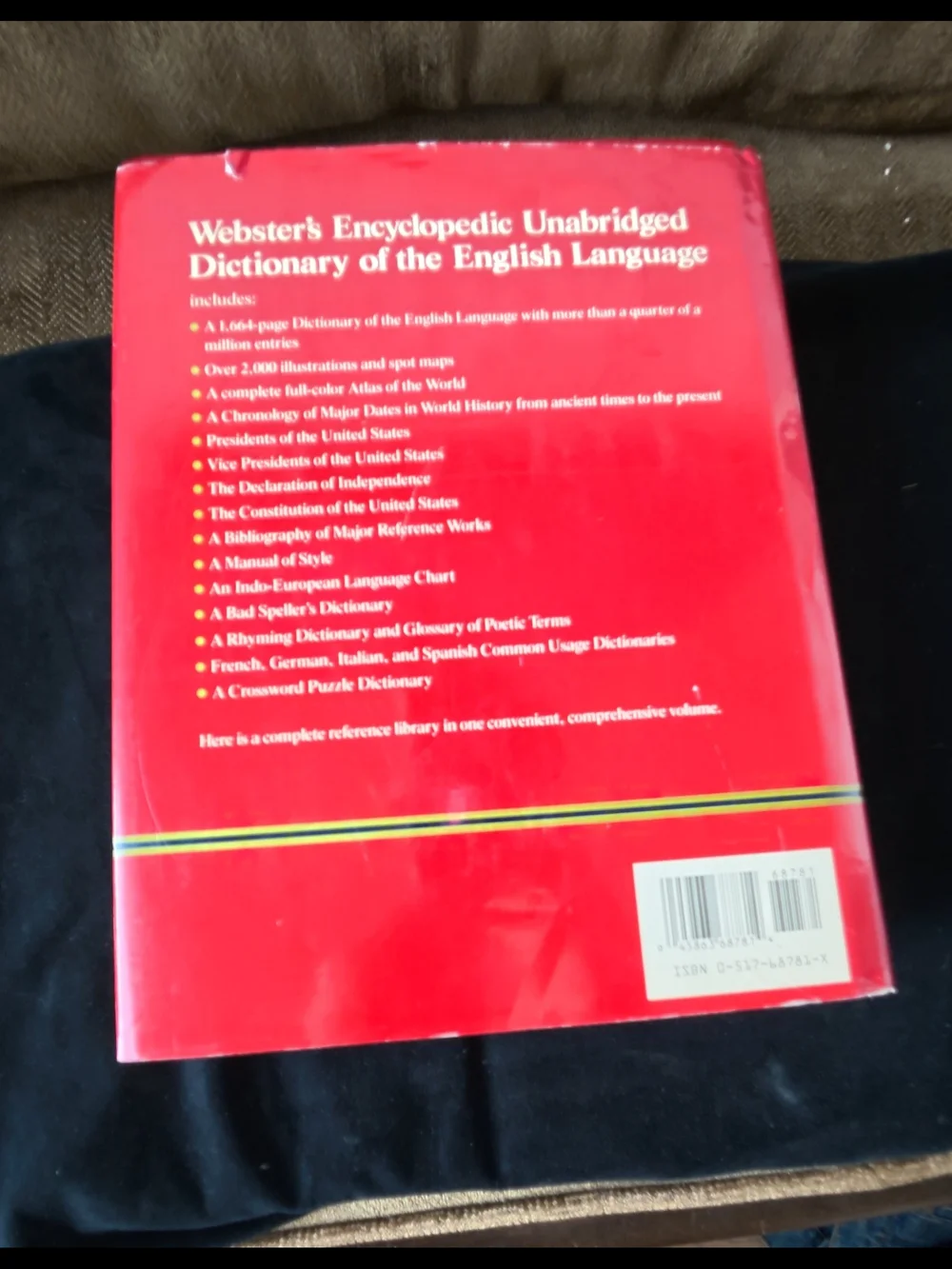 Webster's Encyclopedic Unabridged Dictionary - Red Cover 1981